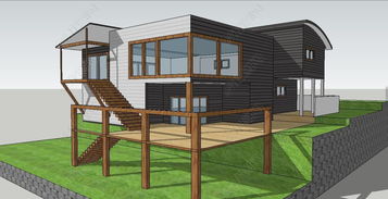 精品木屋休閑度假別墅 SU模型設計靈感與資源獲取